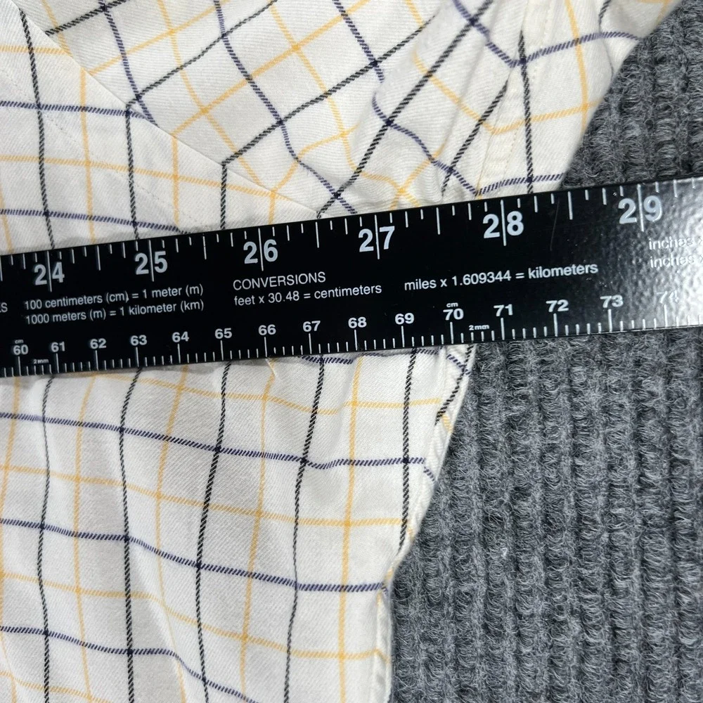 Polo Ralph Lauren Shirt Mens 2XL XXL Ivory Check Long Sleeve Regent Classic Fit